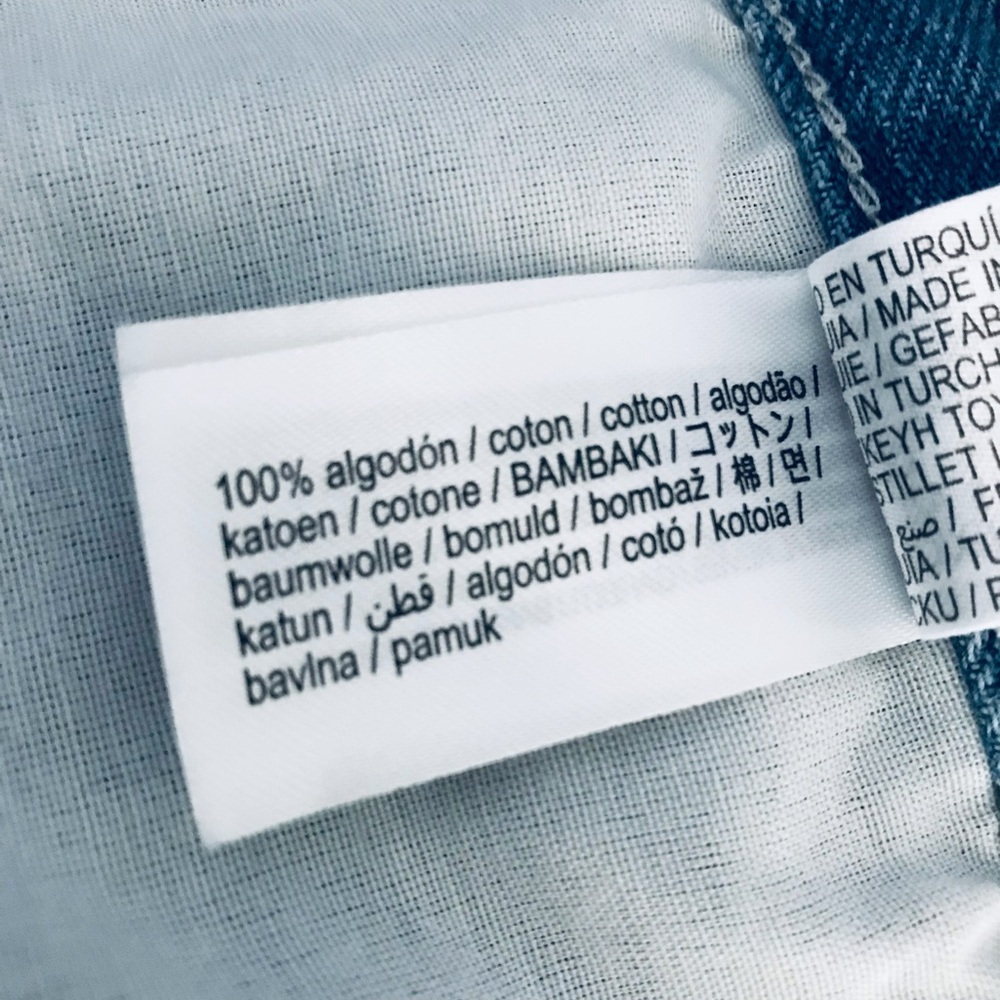 Bershka Light Wash Denim Wide Leg Jeans 4 - Picture 8 of 8